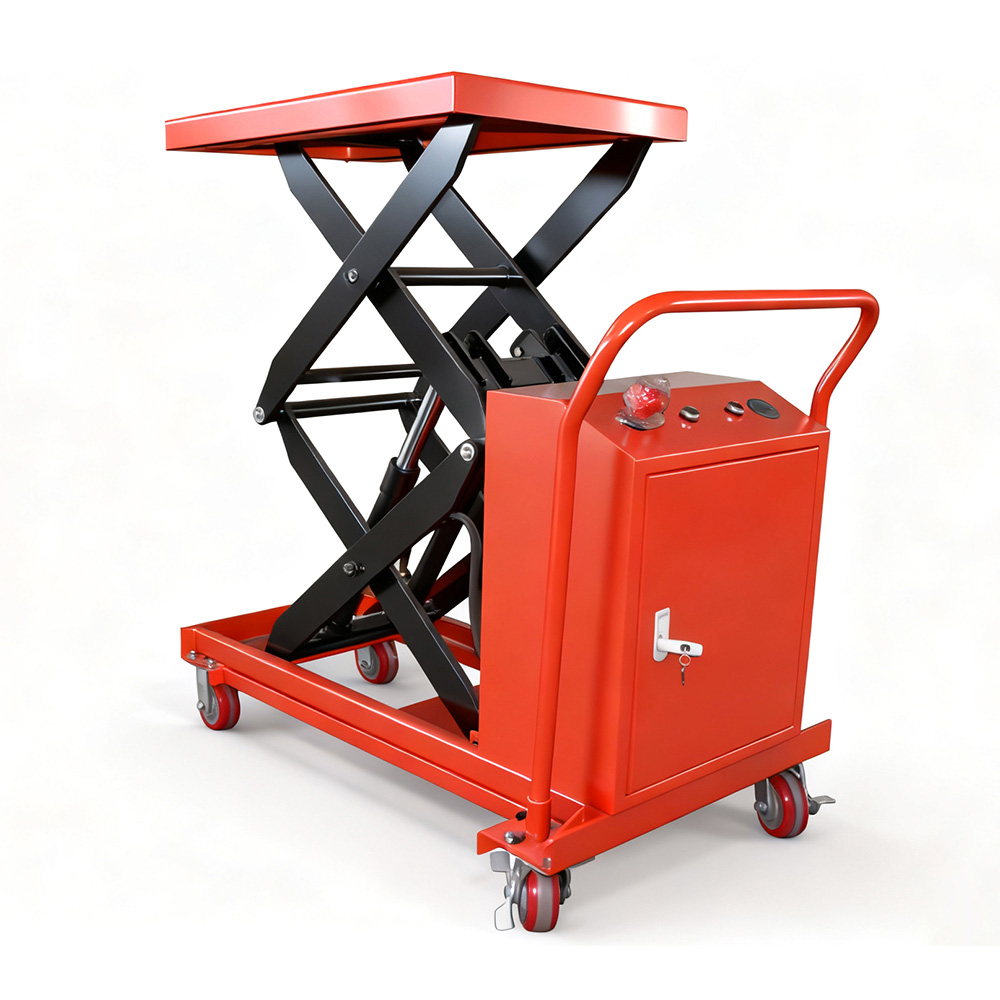 500kg 0.5ton 1.5m Semi Electric Platform Truck | Lithium Battery Lift Table Cart