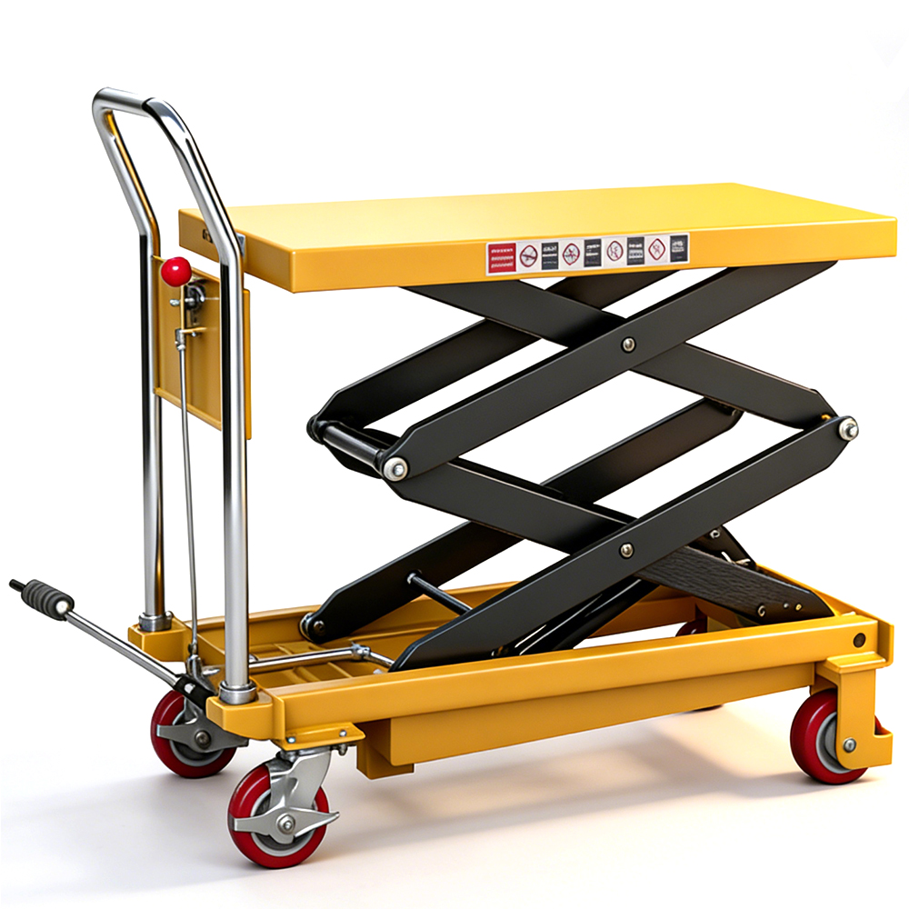 350kg 0.35ton 1.5m Press Type Manual Hydraulic Platform Truck | Lift Table Cart Manufacturer